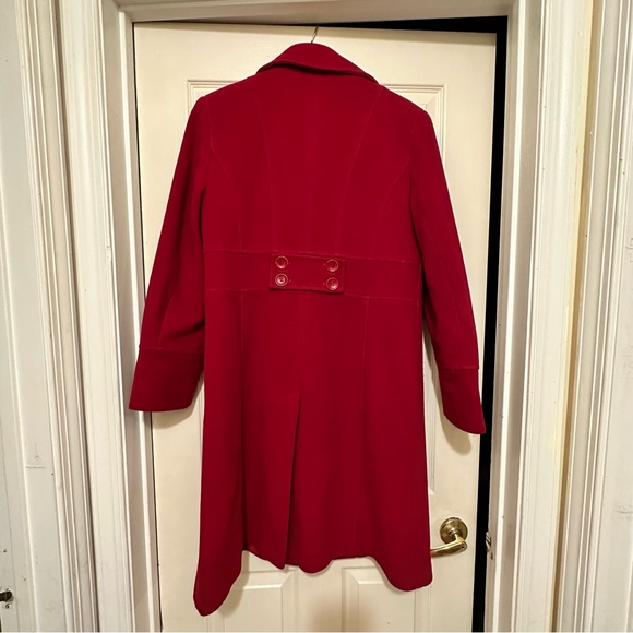 Larry Lavine Women’s Red Wool Peacoat - Picture 2 of 4
